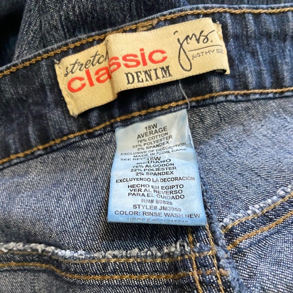 JMS Stretch Classic distressed 5 pocket straight denim, size 18W - Picture 3 of 4